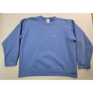 90s NIKE Pullover Mens XL Blue Sweatshirt Crewneck Swoosh USA Made